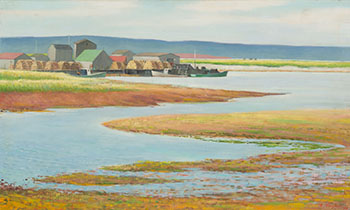 Low Tide at Gabarus: Cape Breton Island, N.S. by Frederick Bourchier Taylor sold for $1,375