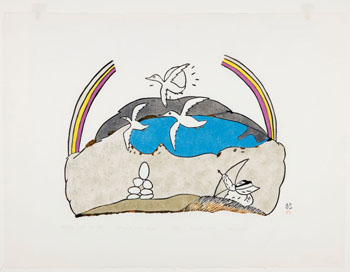 Hunting After the Rain by Napachie Pootoogook sold for $281