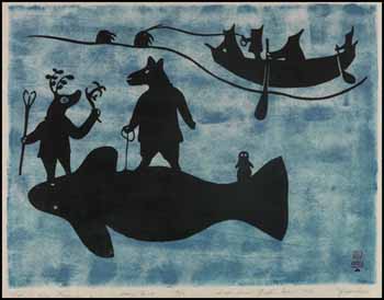 Eskimo Sea Dreams by Napachie Pootoogook sold for $1,755
