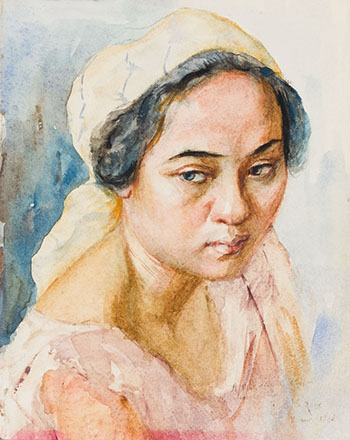 Portrait of a Woman by Fabián de la Rosa vendu pour $7,500
