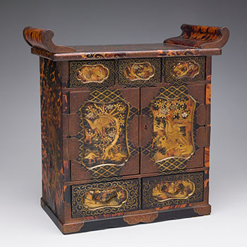 A Rare Japanese Gold Lacquer and Tortoiseshell Table Cabinet, Meiji Period, 19th Century by  Japanese Art vendu pour $2,375