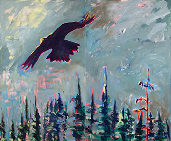 Tunnel Mountain (Raven) by Laurel Cormack