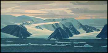 Devon Island over Jones Sound, NWT by Alan Caswell Collier sold for $12,870