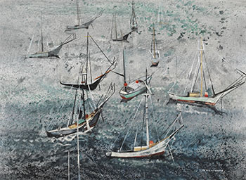 Sword Fishing Boats by Peter Haworth